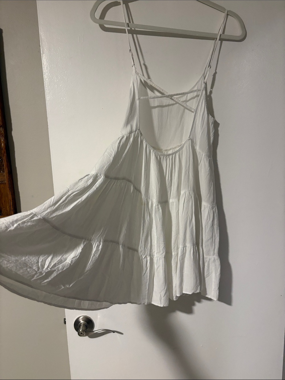 Altar'd State White Tiered Spaghetti-Strap Camisole
